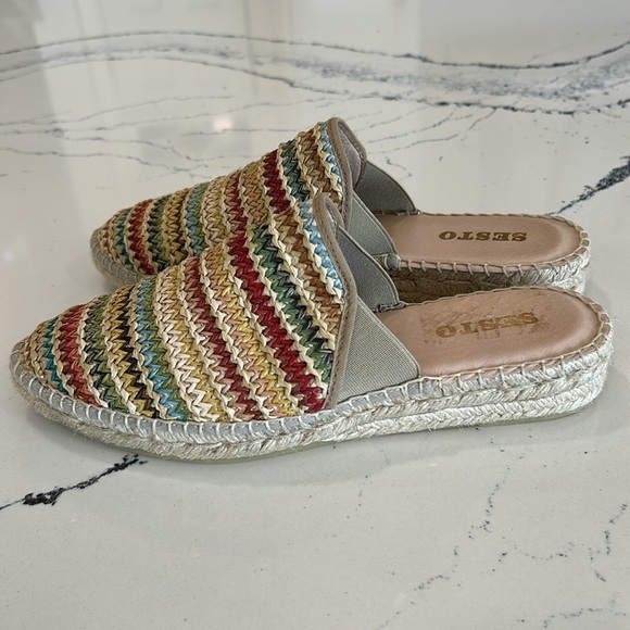 Sesto NWT Backless Fabric Rattan Mules in Assorted Colors from Spain sz.8 NWOT - Picture 7 of 12